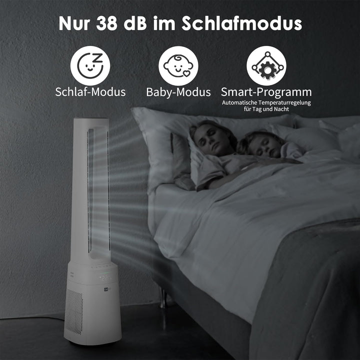 aeco H13 HEPA Filter für aeco AirX Guard 2-in-1 Turmventilator, für Midea MFP-120i (BL) 2 in 1 Turmv