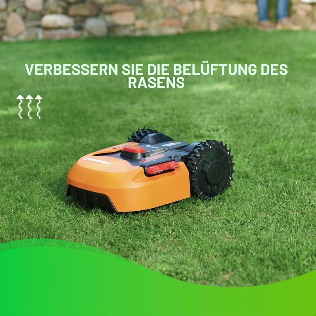 Kunststoff Spikes für Mähroboter Schwarz Ø225mm Kompatibel mit Worx Landroid L Modell - WR153E WR155