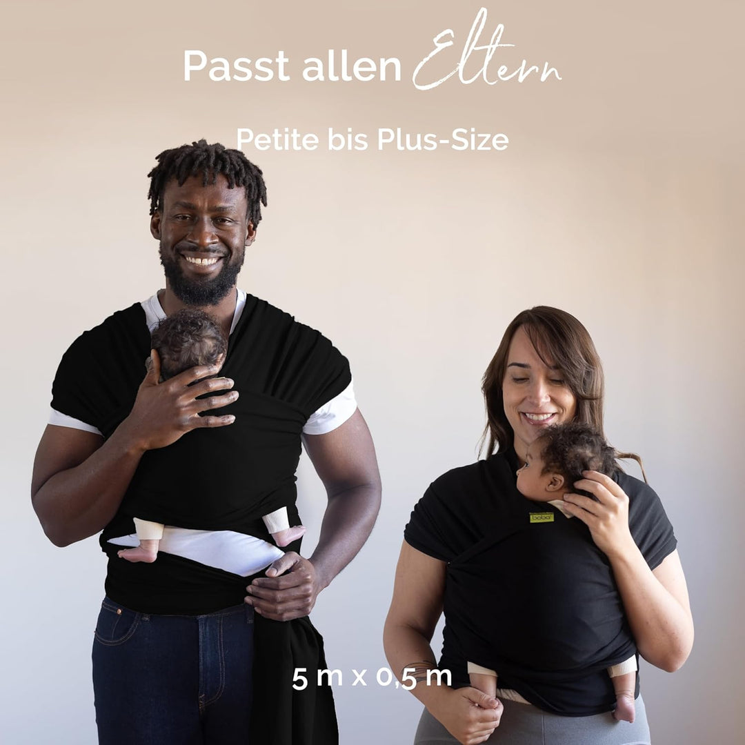 Boba Baby Tragetuch Neugeborene - Elastisches Tragetuch Baby Neugeboren - Baby Sling Tragetuch - Wei