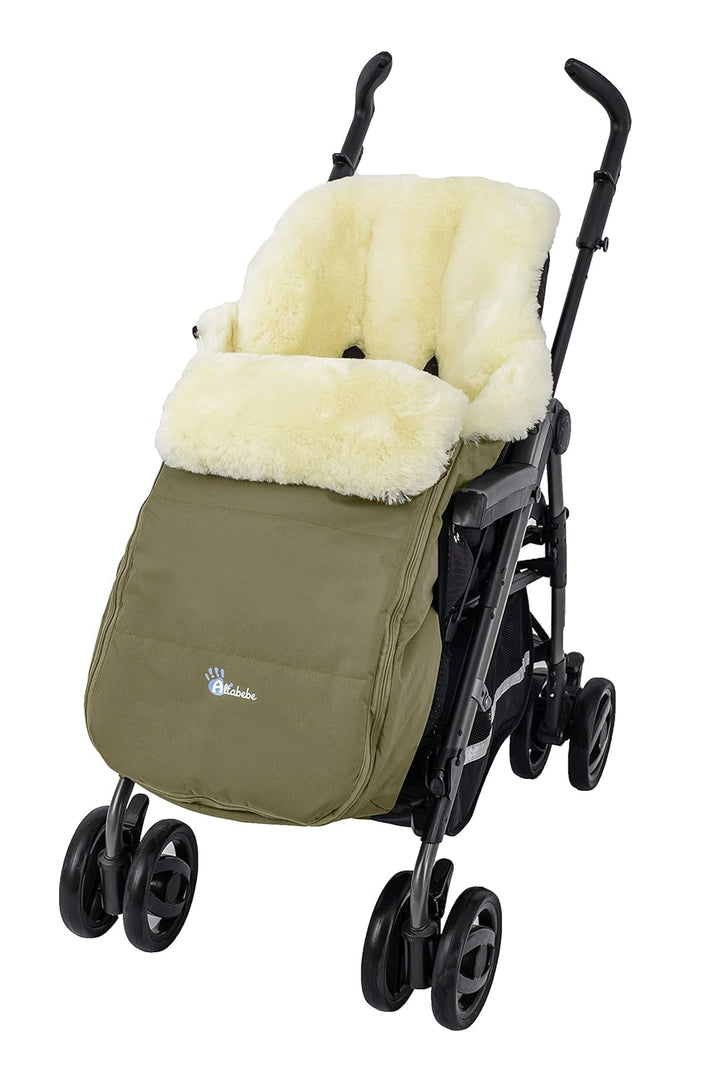 Altabebe MT2490LP-61 Winter Lammfellfusssack für Kinderwagen, beige, beige