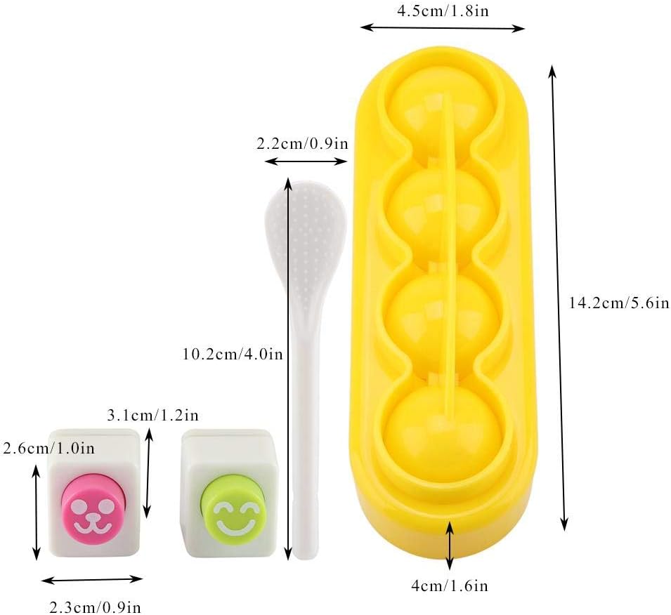 TOPINCN DIY Kleine Sushi Reisbällchen Form Lebensmittelqualität Pp Material Handwerk Reisrolle Form