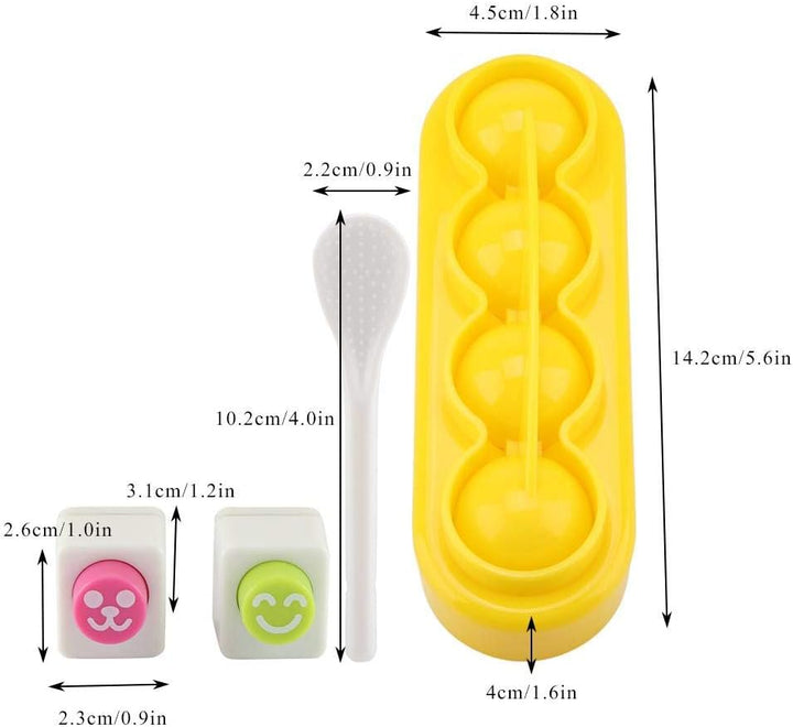 TOPINCN DIY Kleine Sushi Reisbällchen Form Lebensmittelqualität Pp Material Handwerk Reisrolle Form