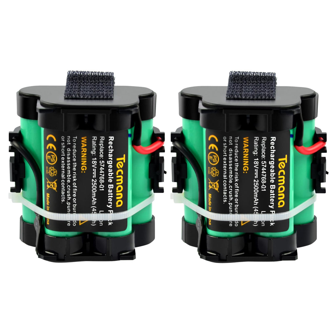 2X Tecmana 2.5Ah 18V Ersatzakku Kompatibel mit Gardena Mähroboter R38Li R40Li R45Li R50Li R70Li R75L
