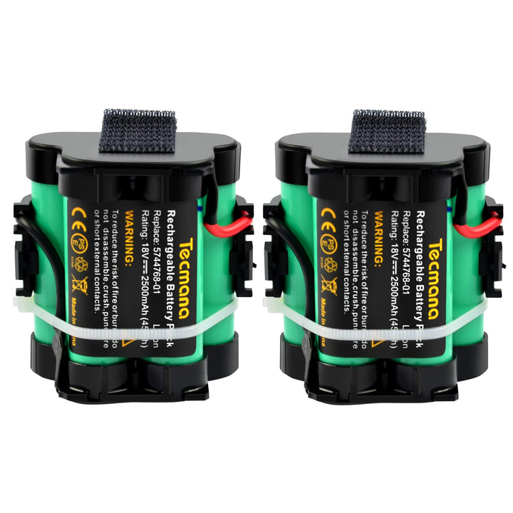 2X Tecmana 2.5Ah 18V Ersatzakku Kompatibel mit Gardena Mähroboter R38Li R40Li R45Li R50Li R70Li R75L