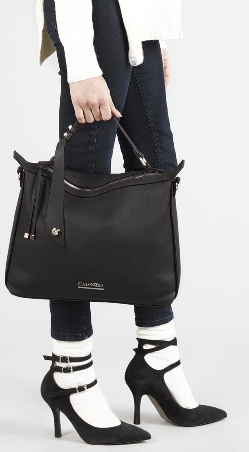 CafèNoir WI0302 Handtasche Schwarz TU, Schwarz , Einheitsgrösse
