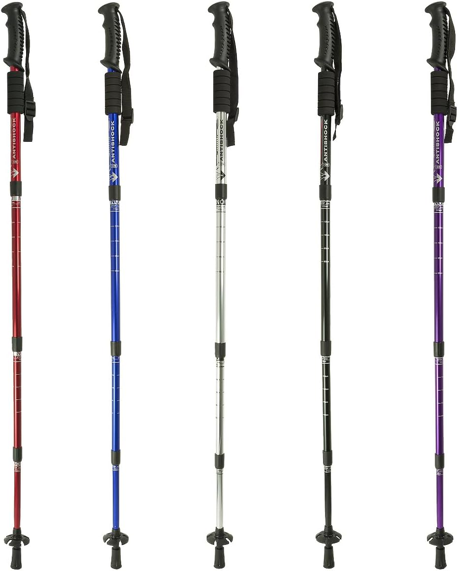 MidGard Teleskop Nordic Walking Stöcke, 50-110 cm höhenverstellbar, Antischock Dämpfung, Wanderstöck