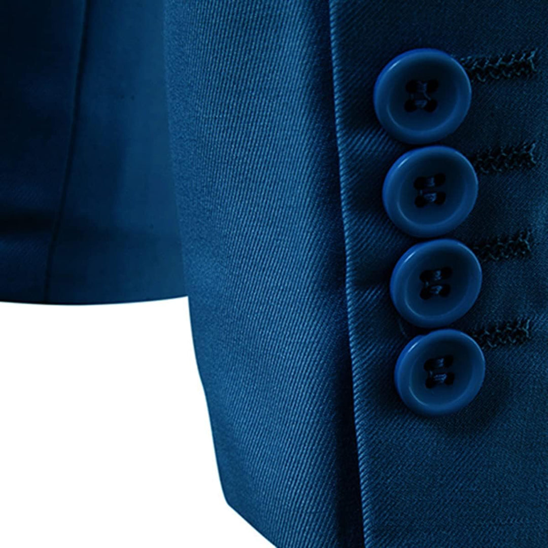 Allthemen Sakko Herren Slim Fit Anzugjacke EIN Knopf Sakko für Business S Blau, S Blau