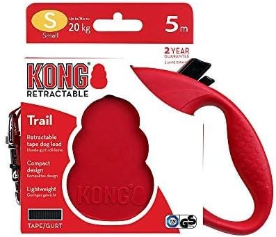 KONG Alcott Ausziehbarer Weg, klein, Rot, 4,6 m lang Small Rot/Ausflug, einfarbig (Getaway Solids),