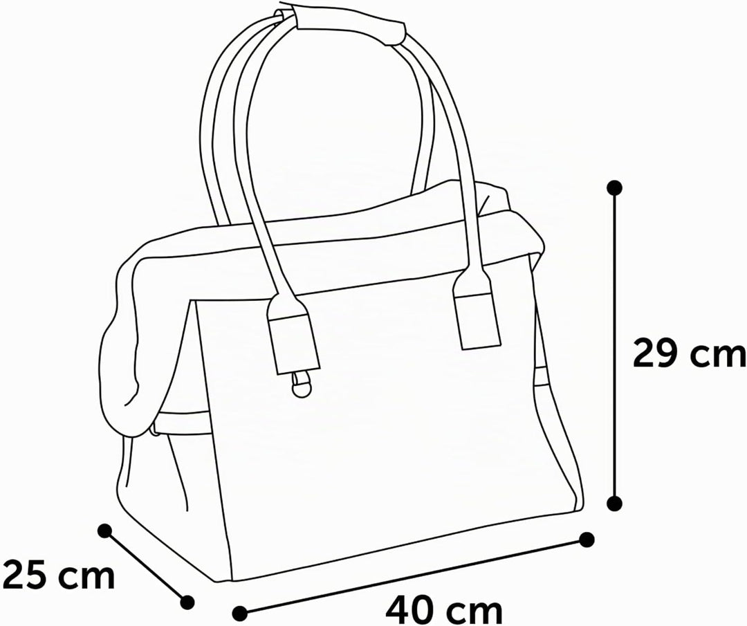 Hundetasche - Tragetasche Kuzco Braun – 40x25x29cm – Polyester – herausnehmbare Fütterung – Abnehmba