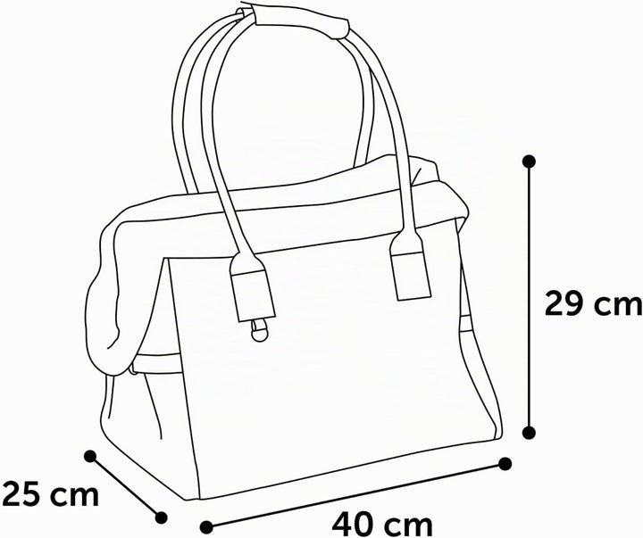 Hundetasche - Tragetasche Kuzco Braun – 40x25x29cm – Polyester – herausnehmbare Fütterung – Abnehmba