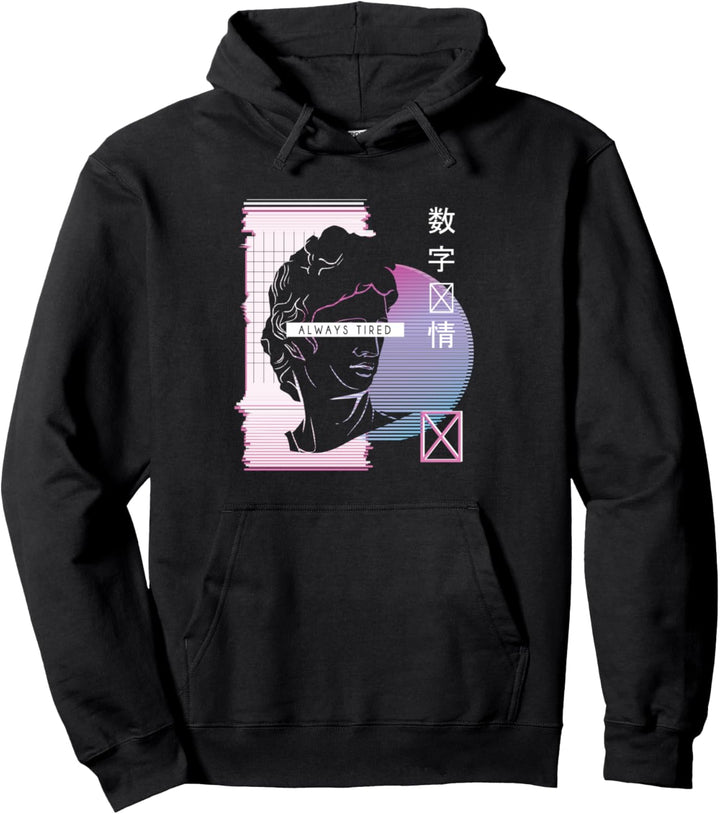Always Tired - Vaporwave Aesthetik Style Kunst Retro Pullover Hoodie