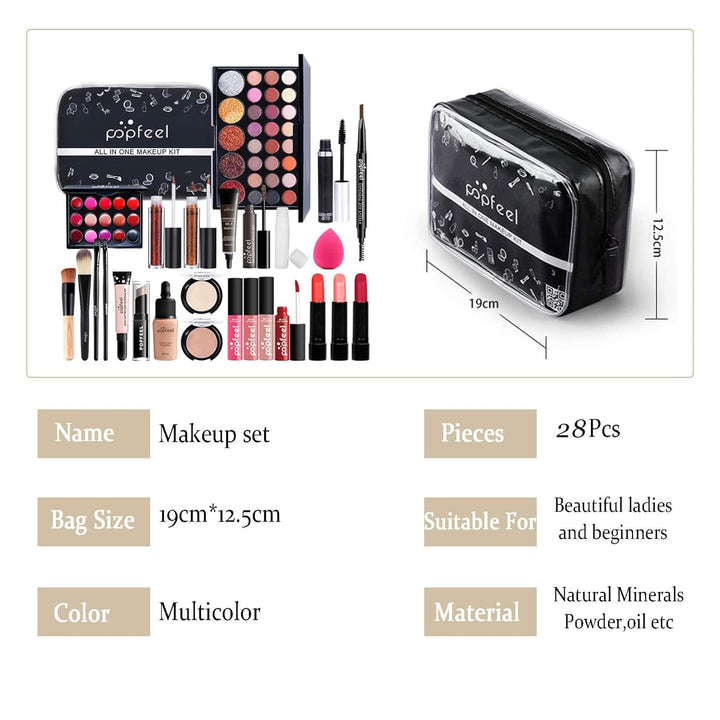 RoseFlower Schminke Set Profi Make Up Set Teenager Mädchen Schminkkoffer Kosmetische Makeup Paletten