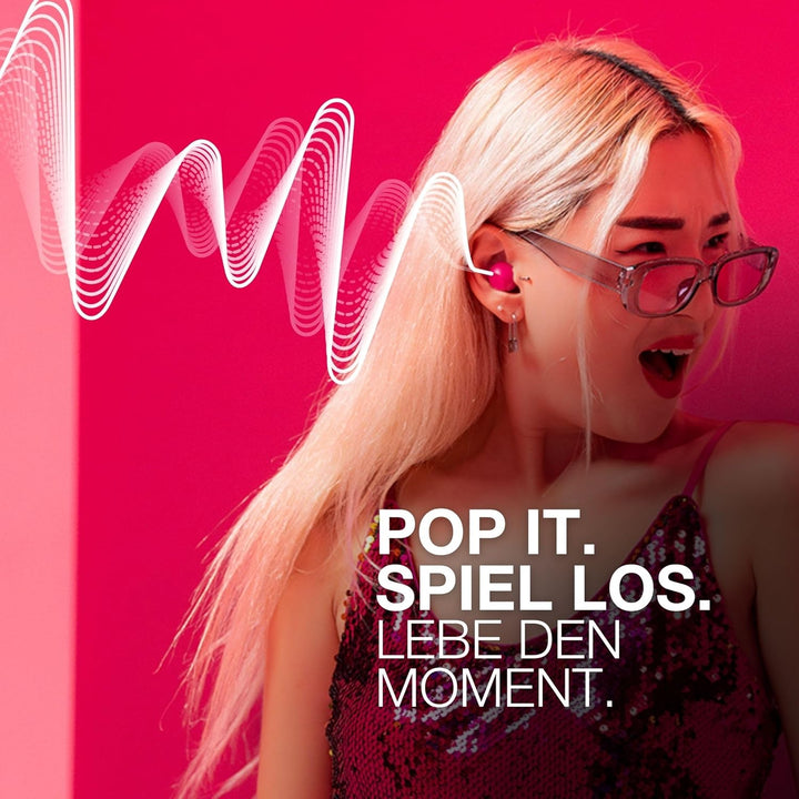 JLab Go Pop ANC In Ear Kopfhörer Bluetooth, Active Noise Cancelling kabellose Kopfhörer 24+ Std. Spi