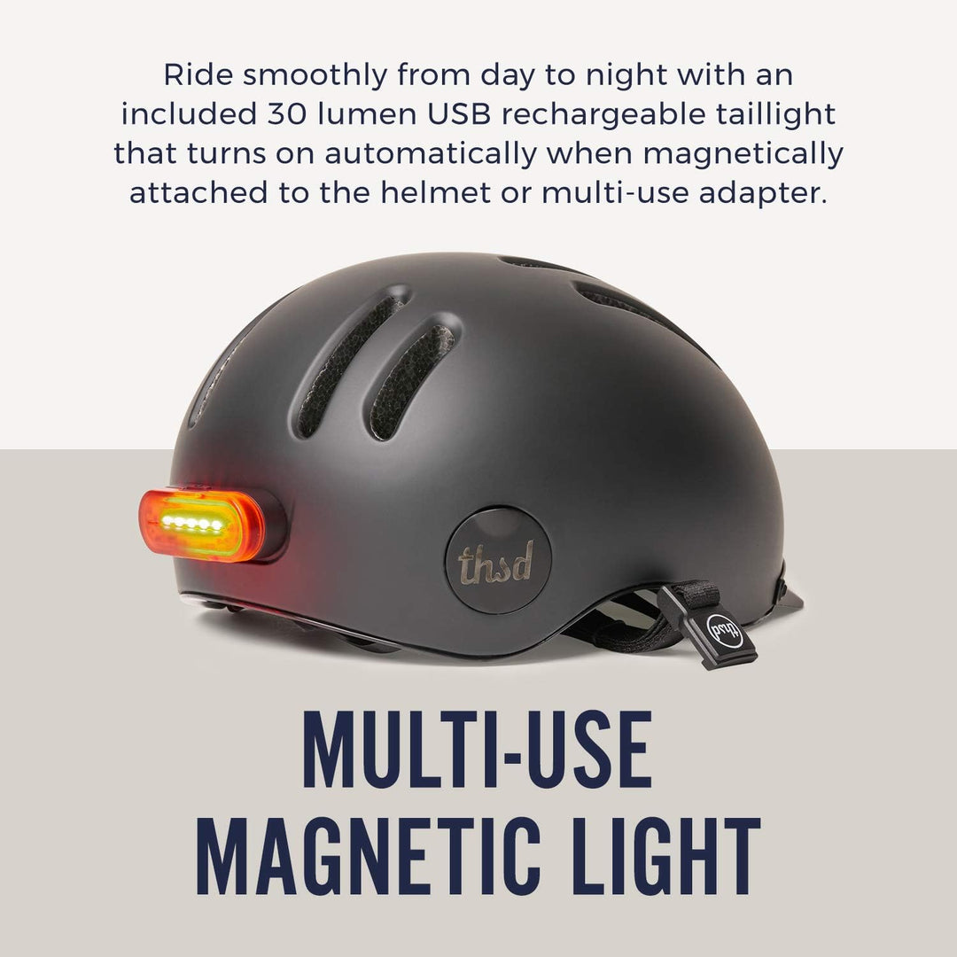 Thousand Chapter MIPS Fahrradhelm für Erwachsene, LED-Rücklicht, Radfahren &amp; Fahrradsicherheitszerti