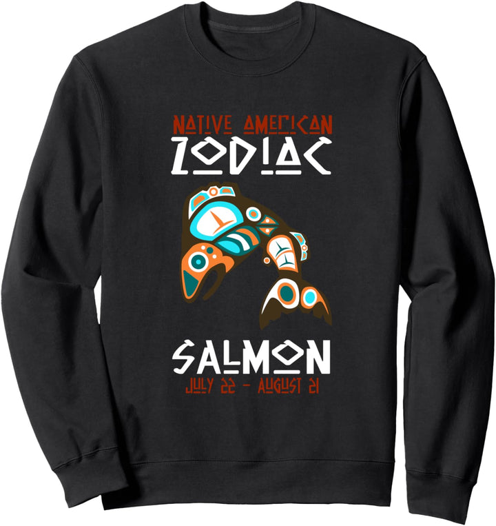 Indianer Lachs Astrologisches Zeichen Indian Zodiac Sweatshirt