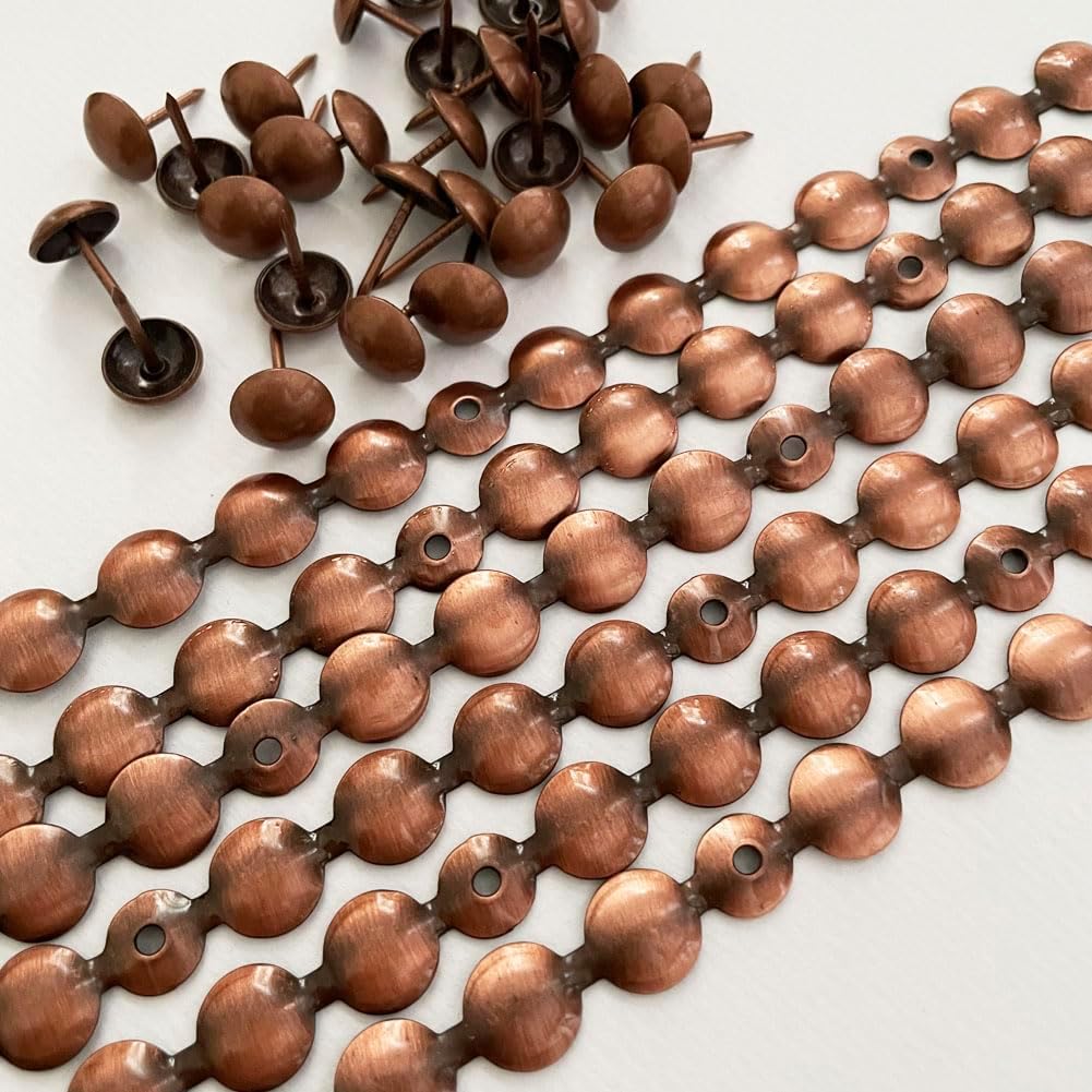 Let's Decorate Polsternägel, 10 m Durchmesser, 11 mm, kupferfarben, Sofa-Nagelkopfstreifen, Möbelban