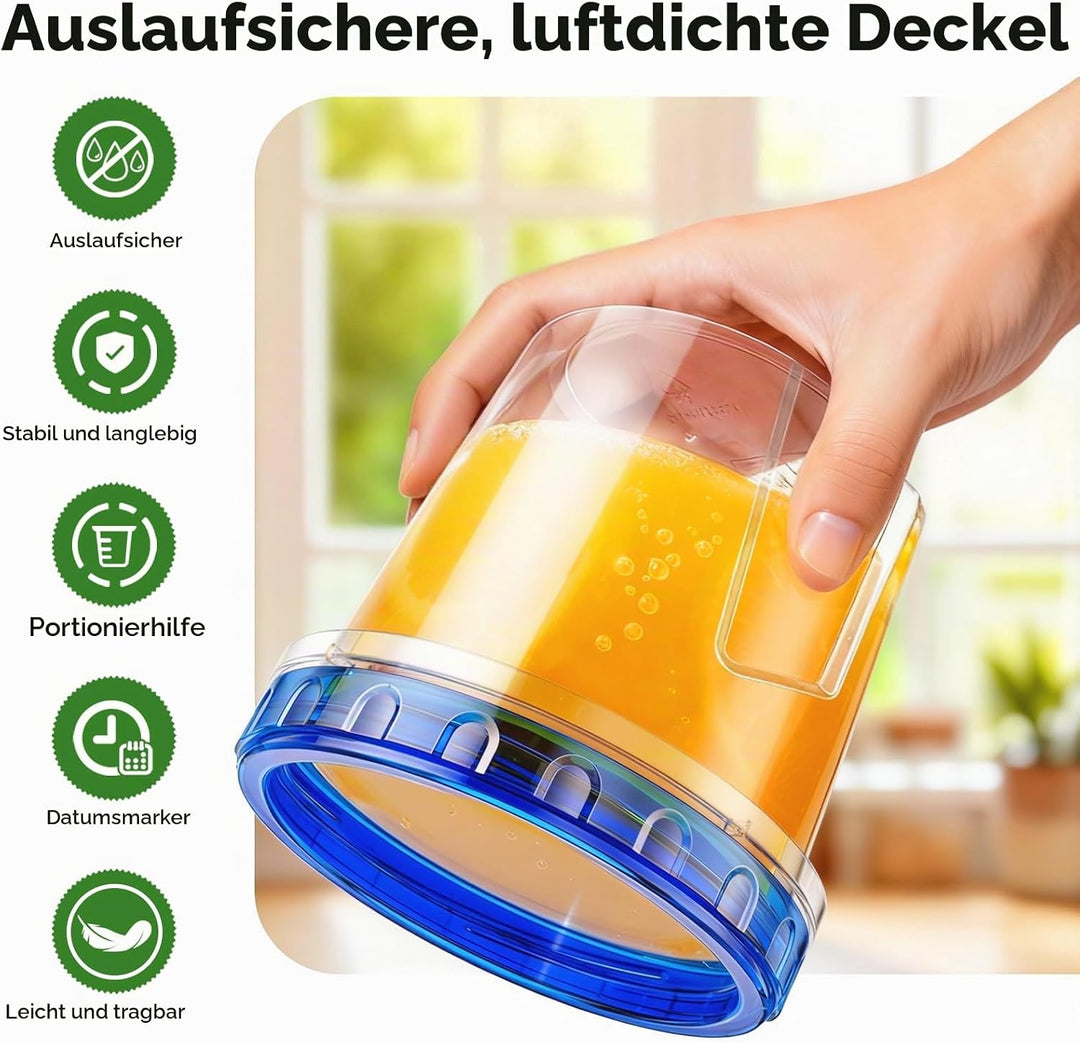Wwtop Frischhaltedosen mit Deckel 12 x 720ml, Vorratsdosen mit Deckel Luftdicht, Meal Prep Boxen, Au