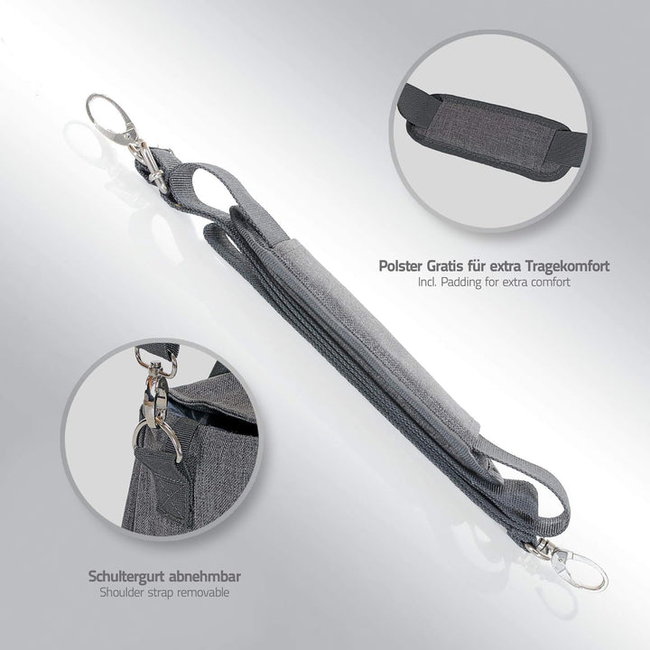 Wickeltasche 5er Set Wickelauflage Schnullerbag Kinderwagen-Haltung,Grau, Grau