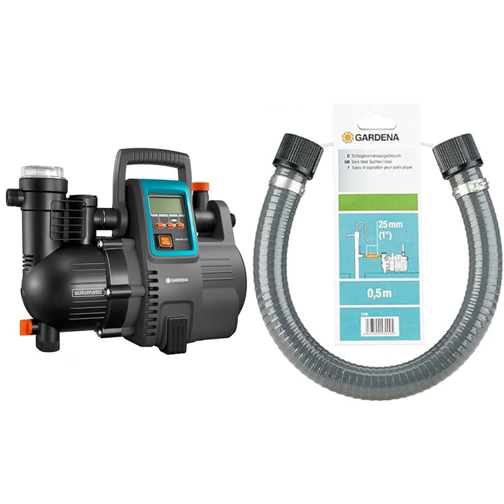 Gardena Comfort Hauswasserautomat 5000/5E LCD & 01729-20 Gartenarbeit, Grau, 20 x 20 x 30 cm Klassis
