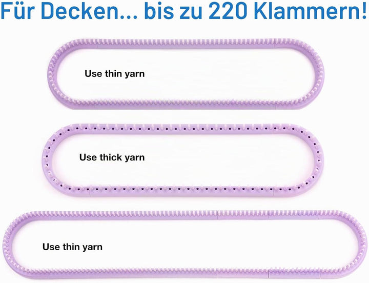 Authentisches Strickbrett, verstellbar, mehrfach gestrickt, zum Einrasten, klein und gross 1, 1