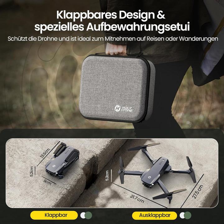 Holy Stone HS290 faltbare Drohne mit Kamera 1080P für Anfänger&Kinder, Quadcopter mit Optischem Flus