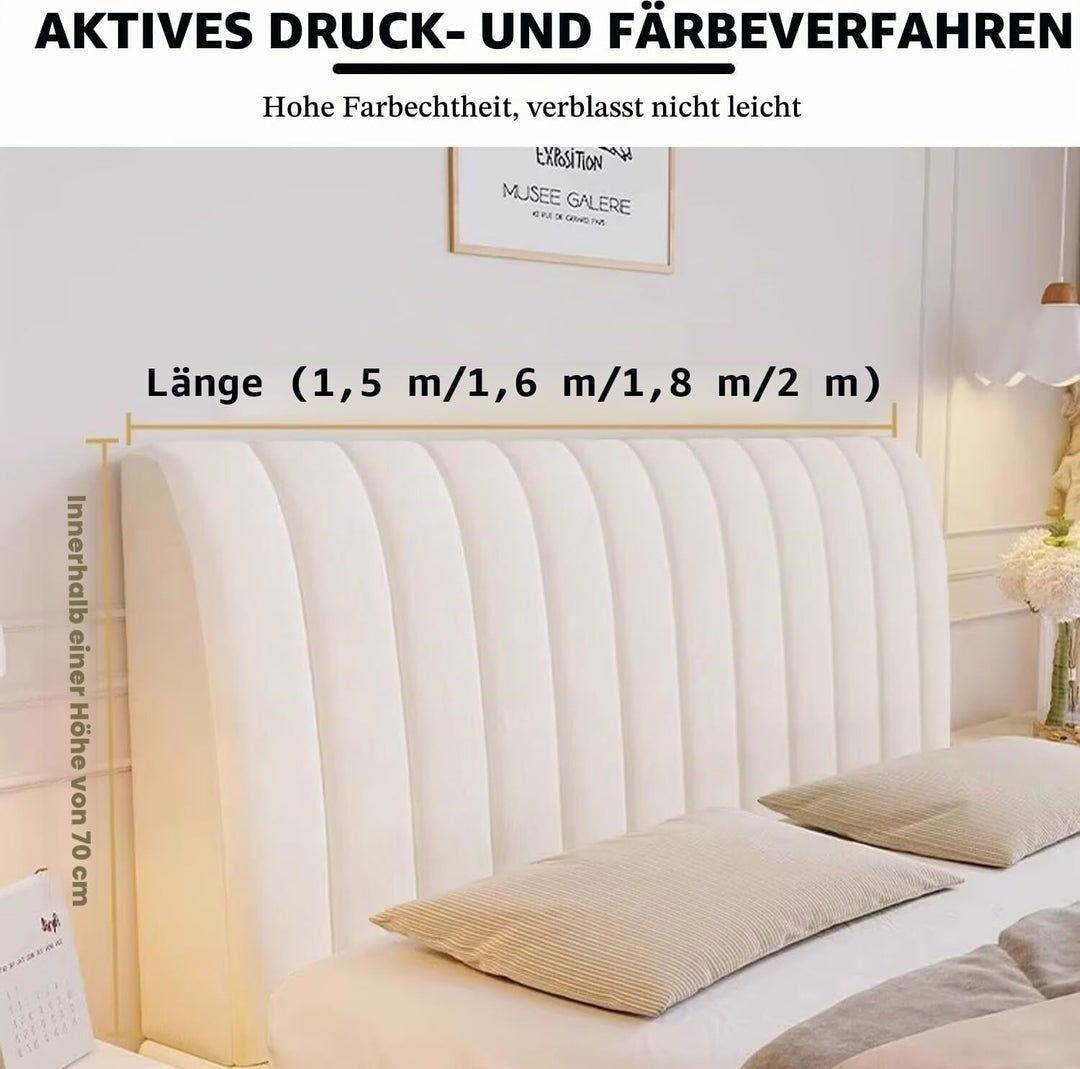Bettkopfabdeckung Verdicken Gesteppt Kopfteilbezug Protektor Einfarbiges Design Bett Kopfteil Bezug