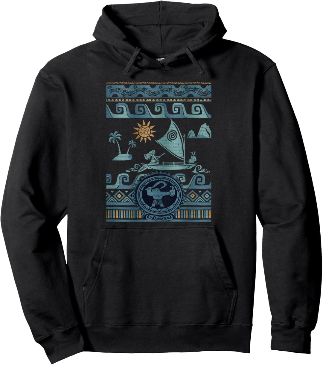 Disney Moana Boat Collage Pullover Hoodie