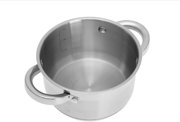 Topf Induktion Kochtopf, Edelstahl, mit Glasdeckel Dampfloch, unbeschichtet, für alle Herdarten, Bac