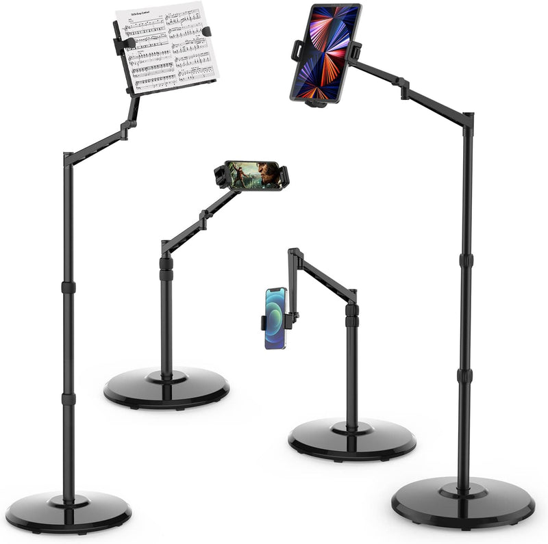 Smatree Notenständer iPad Floor Stand, iPad Mini 6 8,3 Zoll Mount Holder 360 Grad Drehbar Höhenverst
