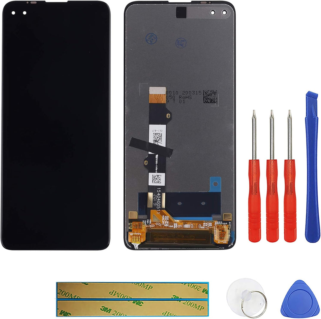 swark LCD Display Kompatibel mit Motorola Moto G 5G Plus XT2075, XT2075-2, XT2075-3 (Schwarz Ohne Ra