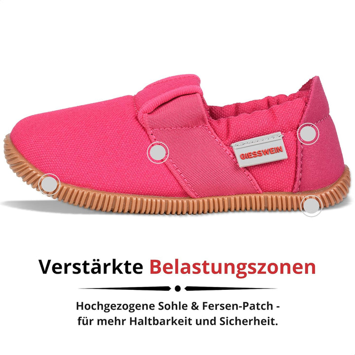 Giesswein Kinder Hausschuhe Söll Slim-Fit - Baumwoll Slippers für Mädchen & Jungen, Rutschfeste Kind