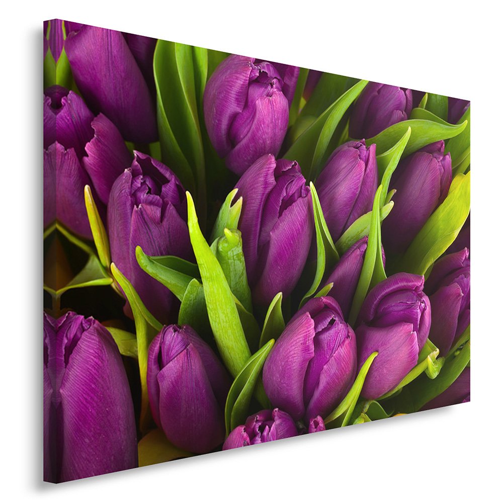 Feeby Bilder Blumen Tulpen XXL 120x80 cm Wohnzimmer Schlafzimmer Büro Flur Küche Wandbilder Modern B