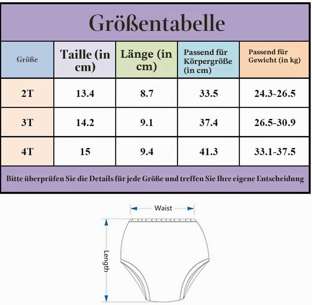 Skhls Töpfchen Trainingshose Kinder Trainerhosen Töpfchentraining Trainingsunterhosen 2 Jahre (8er P
