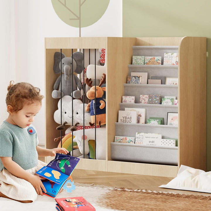 NACHES Kinder Bücherregal Spielzeugregal Kuscheltier Aufbewahrung Kinderregal Spielzeug-Organizer fü