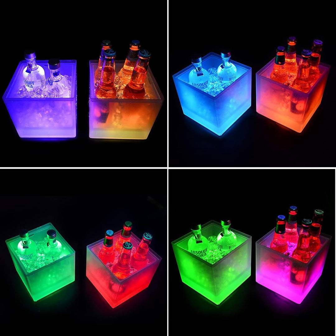 3.5L Eiskübel LED, Bunte Led Eiskübel für Flaschen, Eiskübel mit automatischem Farbwechsel, Für Part