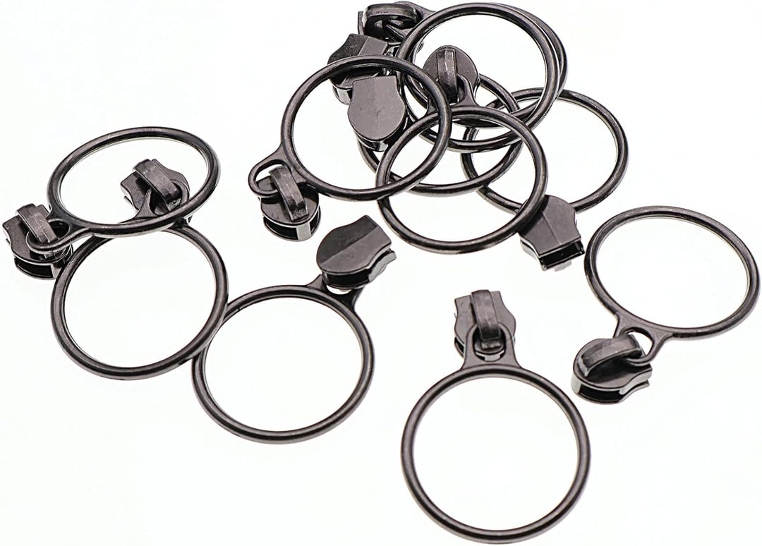#5 Metallic Nylon Coil Reissverschlüsse 9.1m Schwarz Nickel Zähne Reissverschluss mit 25 Stück Schie