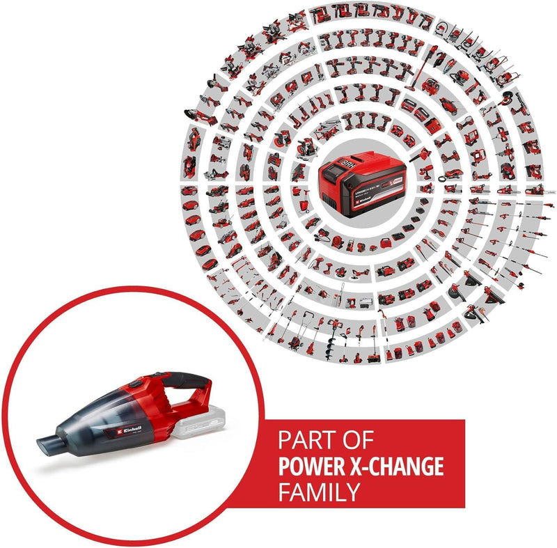 Einhell Akku-Handstaubsauger TE-VC 18 Li-Solo Power X-Change (Lithium-Ionen, 540 ml-Staubfangbehälte