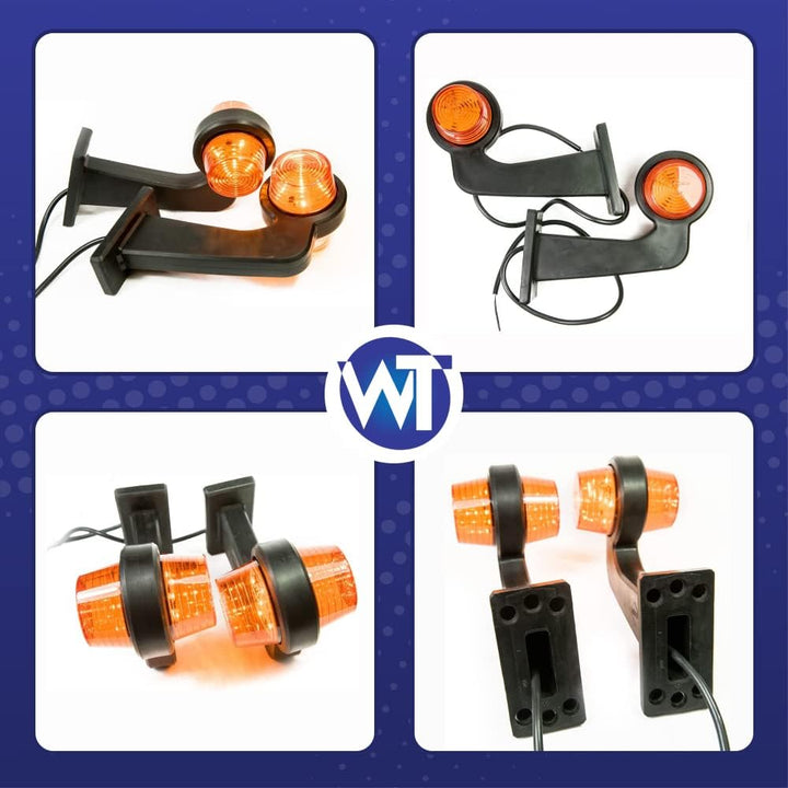 Web Truck 2 x LED Gummi Begrenzungsleuchte Seitenleuchte 12V 24V mit Old School Style Positionsleuch