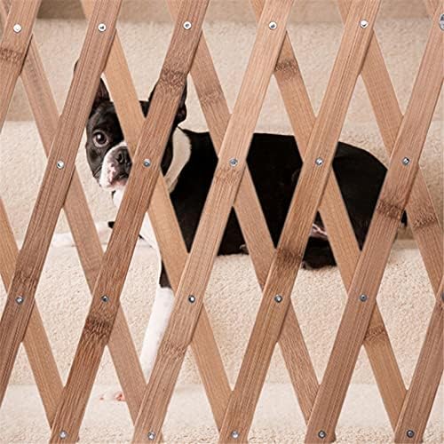 Pet Gate Pet Fence, Indoor Outdoor Pet Gate, Retractable Pet Gate, Expandable Dog Fence, Wooden Mesh