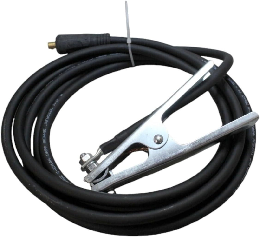 Massekabel Schweisskabel 10,16,25,35,50,70mm² HAR 4m 200/400A Masseklemme Stecker (25mm² 13mm Dorn),