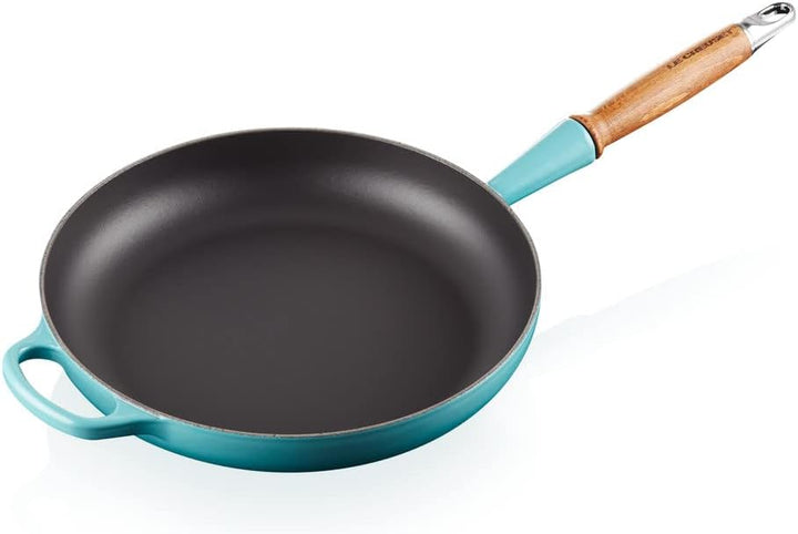 Le Creuset Signature gusseiserne Bratpfanne mit Holzgriff 28 cm Karibik, 20258281700422 Karibik 28 c