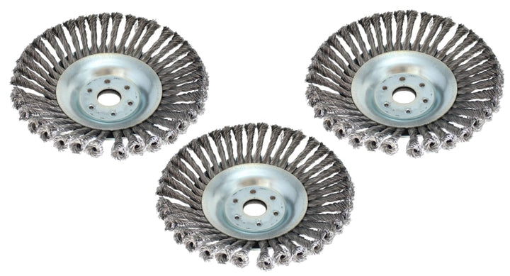 SECURA 3X Bürstenkopf Unkrautbürste für Motorsense Freischneider 25,4mm Bohrung 200mm Ø 3 200mm, 3 2