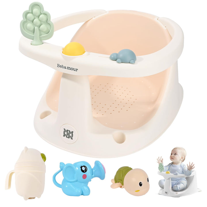 Bebamour Baby Badesitz 6 Monate+ Kind Badewanne Rutschfester Badesessel 3 Green, 3 Green
