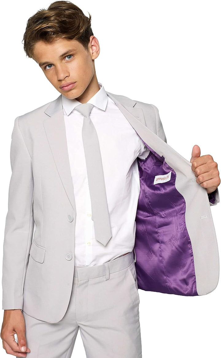 OppoSuits Einfarbiger Anzug für Teenager-Jungen in Glorious Green - Abschlussball- und Hochzeitsfeie