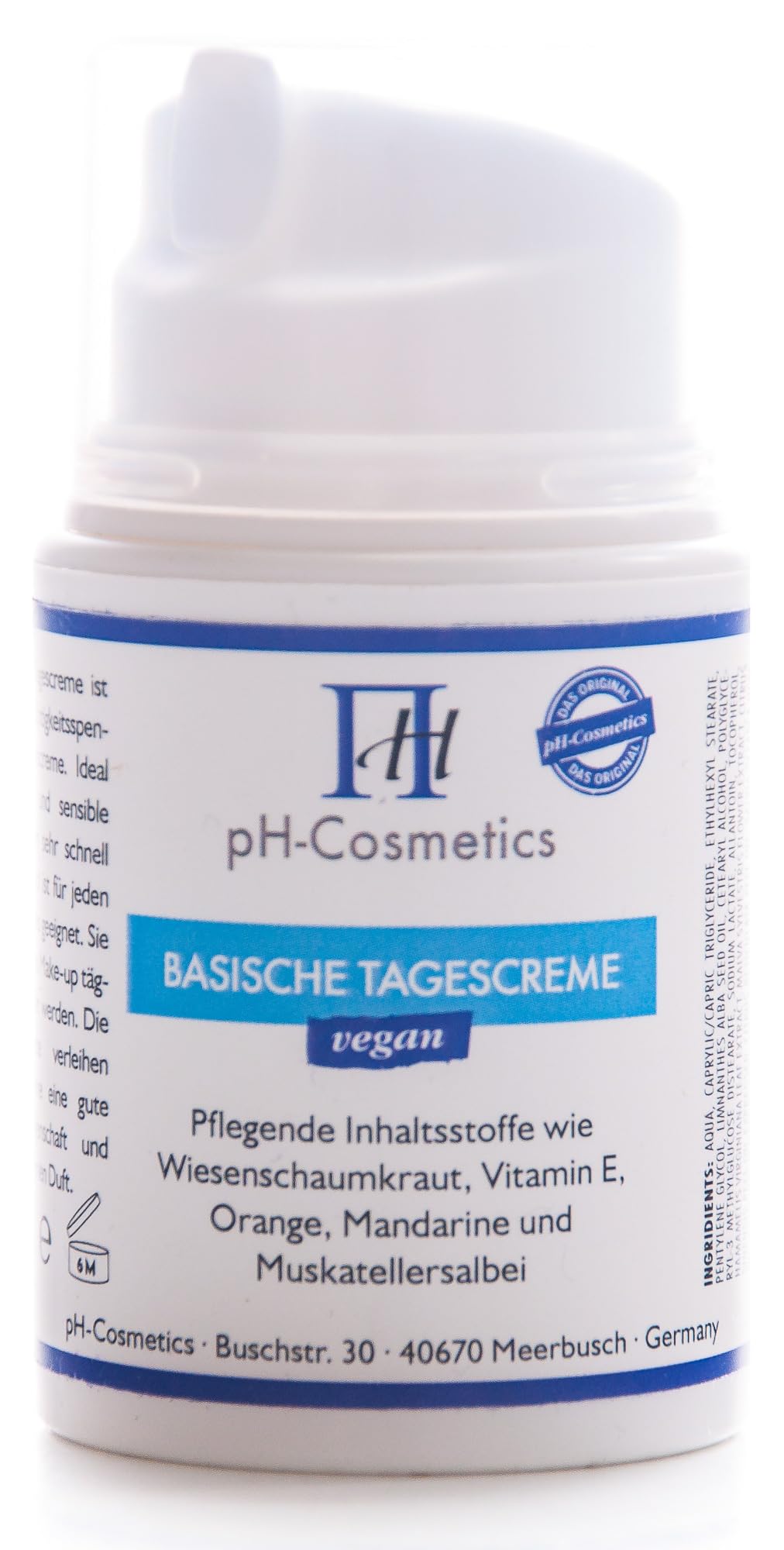 Basische Tagescreme pH 7, 5 Creme für den Tag, Basencreme, ph-Cosmetics, 50 ml