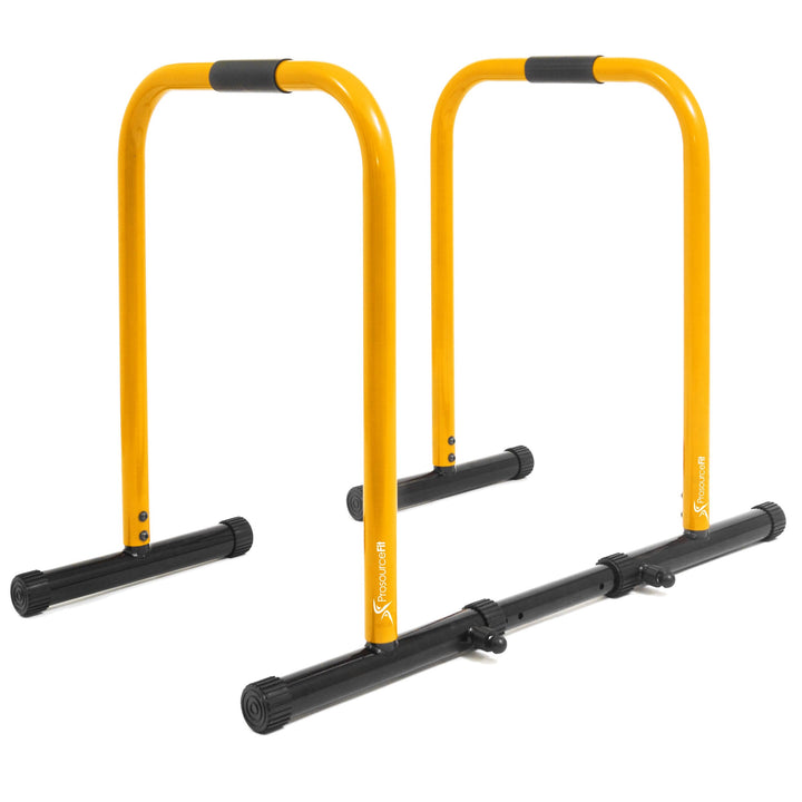 ProsourceFit Dip Stand Station, Ultimate Heavy Duty Body Bar Press with Safety Connector for Tricep
