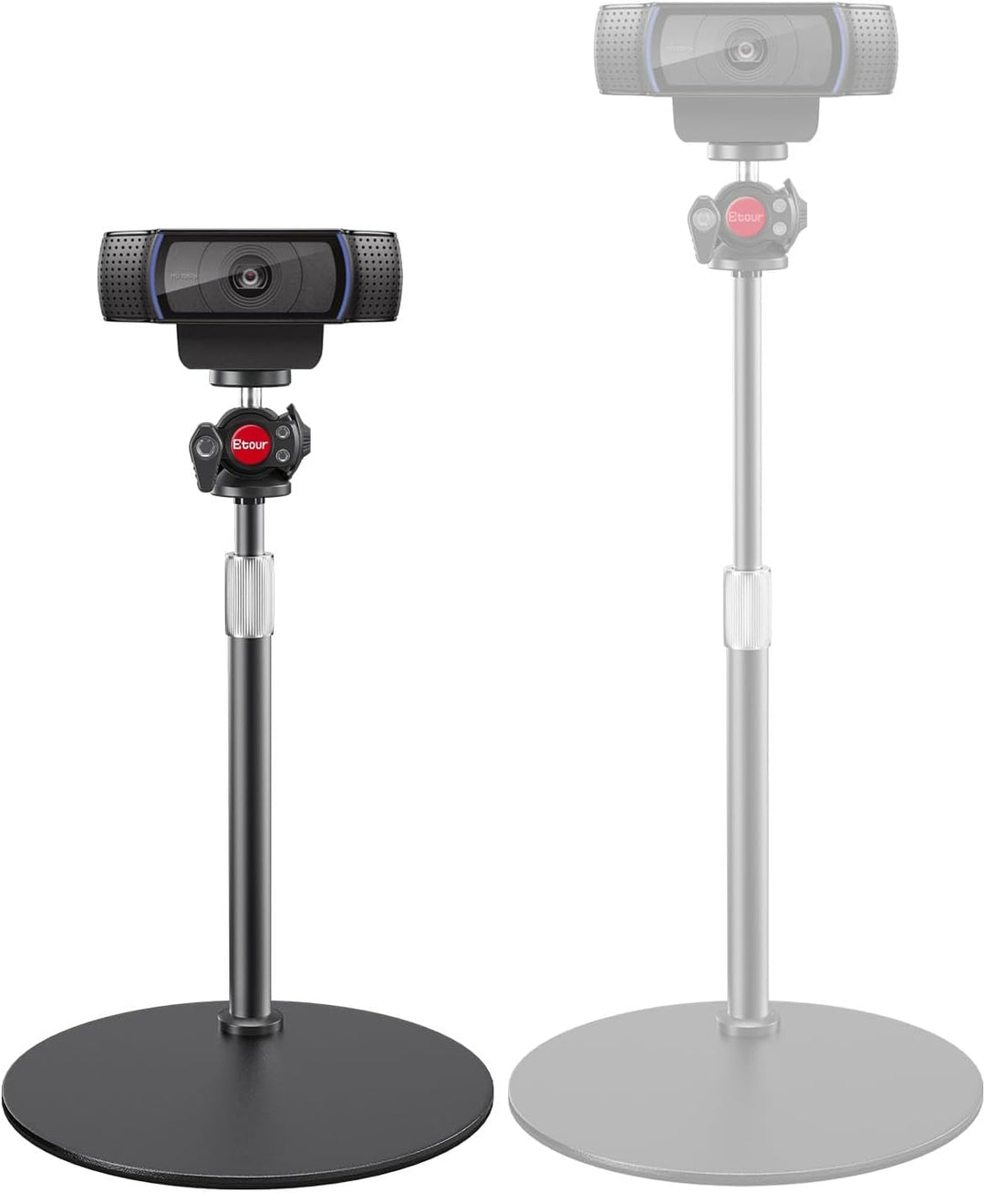 Webcam Ständer Schreibtisch Ständer 360° Kugelkopf Webcam Stativ für Logitech C922 C930e C920 C615 C