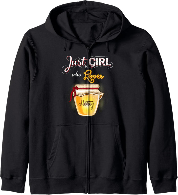 Geschenk Nur ein Mädchen, das Honig liebt Kapuzenjacke