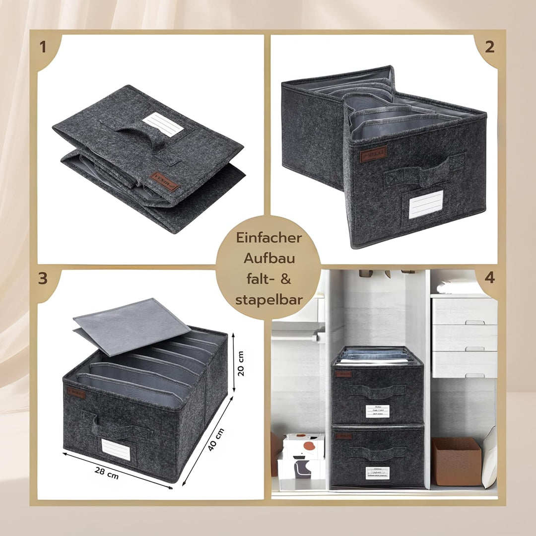 MEKAA® Hosen Organizer Für Kleiderschrank - 2er-Set - Praktische Schrank Organizer Ihrer Hosen, Pull