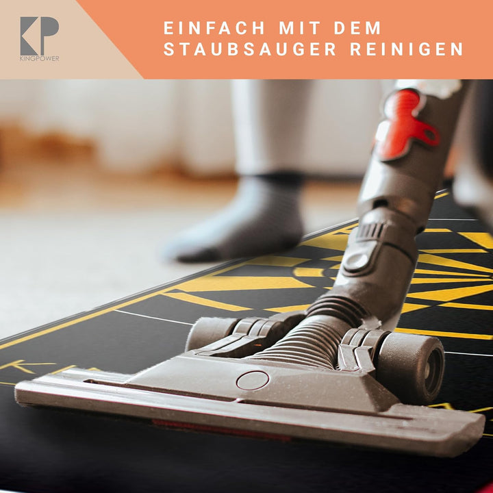 Kingpower Dartteppich mit Abwurflinie, Dart Zubehör mit Motiv, Dartmatte mit Oche, pflegeleichter Te